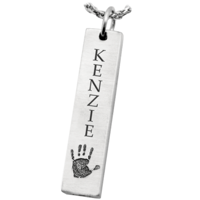 Handprint Bar Pendant Keepsakes